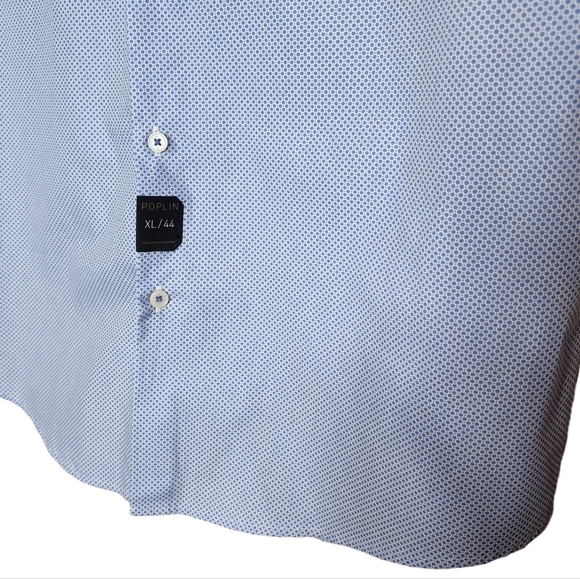 NWT Denim & Flower blue/white short sleeve button down shirt. Men's size XL - Picture 7 of 15